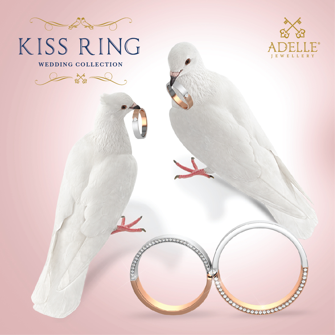 Kiss Wedding Ring by Adelle Jewellery