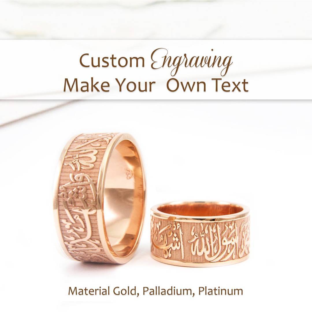 Custom Engraving Wedding Ring by V&Co Jewellery V&Co Jewellery