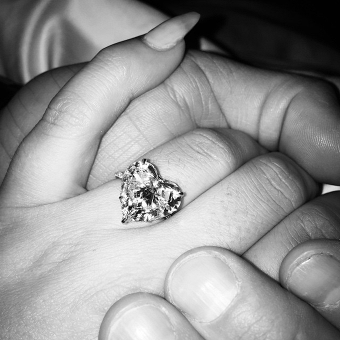 Celebrity Engagement Rings Pics on Instagram You