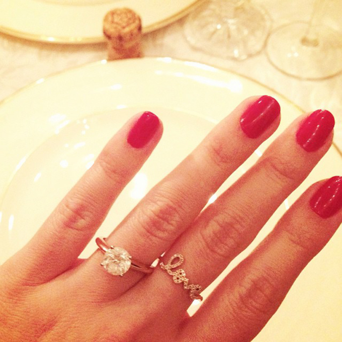 Celebrity Engagement Rings Pics on Instagram You