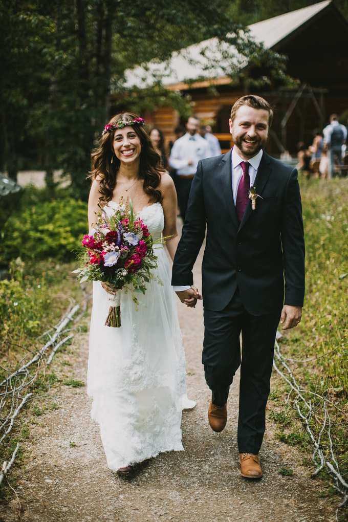 sweet rustic wedding in a scenic canadian wilderness